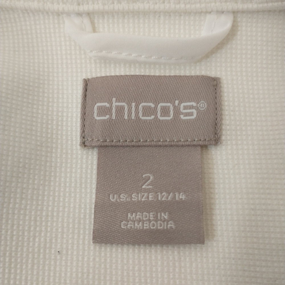 New Chicos Cropped Patch Pocket Jacket, Alabaster… - image 8